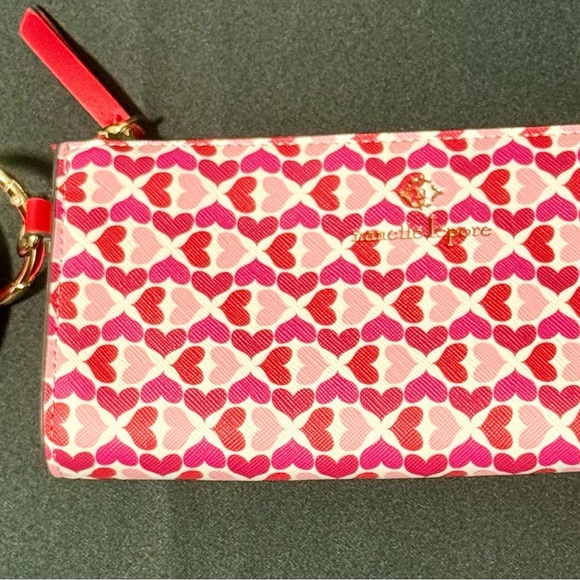 Nanette Lepore Handbags - Nanette Lepore Heart Pattern Clutch in Red and Pink